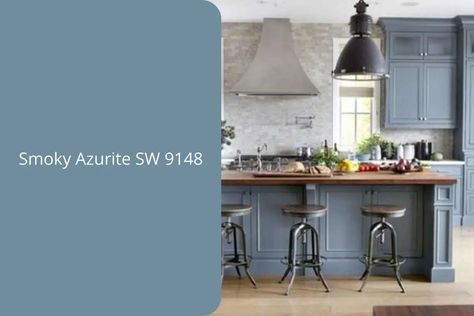 Sherwin Williams Kitchen Cabinet Paint Colors 2022 | Kind Home Solutions Sherwin Williams Kitchen, Kitchen Cabinet Paint Colors, Best Kitchen Cabinet Paint, Kitchen Cabinet Paint, Sherwin Williams Blue, Top Kitchen Cabinets, Cabinets Painted, Classy Kitchen, Dark Countertops