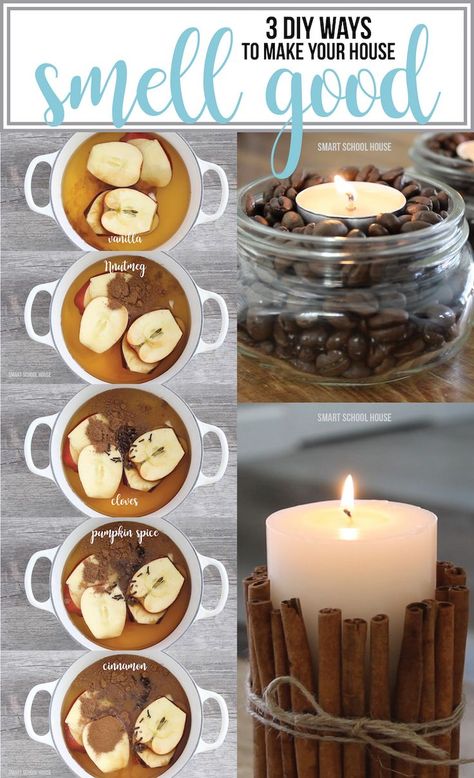 3 DIY ways to make your house smell good Potpourri Recipe, Diy Coffee Candle, Make Your House Smell Good, Cinnamon Stick Candle, Homemade Potpourri, Do It Yourself Decoration, Stick Candles, Simmer Pot Recipes, Simmering Potpourri