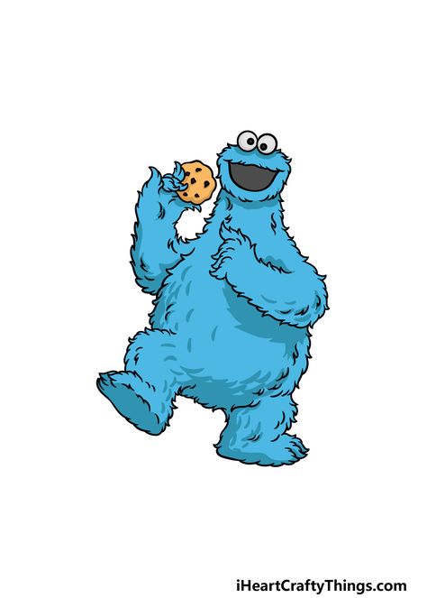 Cookie Monster Drawing - How To Draw Cookie Monster Step By Step Draw Cookie Monster, Cookie Monster Drawing, Monster Tattoo, Easy Draw, Drawing Ideas Color, Monster Drawing, Easy To Draw, Animal Rabbit, Drawing Heads