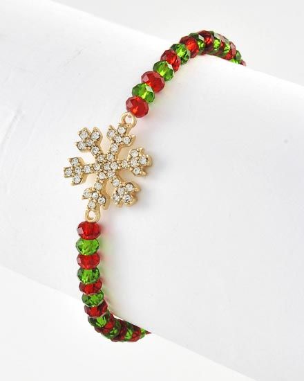 425352 - BRACELET Christmas Jewelry Diy Necklace, Christmas Accessories Jewelry, Christmas Jewelry Diy, Jewelry Scarves, Diy Jewelry Inspiration, Beaded Christmas Ornaments, Christmas Bead, Christmas Bracelet, Christmas Accessories