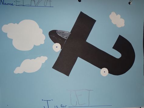 Letter “J” craft for preschoolers who are kindergarten bound. ✈️ #JIsForJet #Jet #CraftsForPreschoolers #Preschool Jet Activities For Preschool, Letter J Art Preschool, Jet Crafts For Preschoolers, Letter J Preschool Crafts, J Crafts For Preschoolers, Letter J Crafts For Preschoolers, Letter J Craft, Juice Craft, Tk Crafts