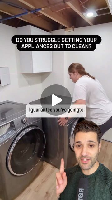 Danny Pogofsky on Instagram: "Watch this video I guarantee you’re gonna tell yourself “Why did I not think of this sooner?”

it makes total sense to put rollers under your washer and dryer.  I guarantee every person here has dropped a sock or underwear or some sort of clothing item behind those machines and said to themselves, “you know what that’s gone for good!”

Follow @danny.pogofsky for more homeowner hacks! ⬇️
#homeownershiptips #homehacks #homemaintenance" Raising Washer And Dryer Off Floor, Extending Dryer Hose, Eye Level Washer And Dryer, Raise Washer And Dryer, Uneven Washer And Dryer, Homeowner Hacks, Queen Anne House, Colorado House, Laundry Room Inspiration