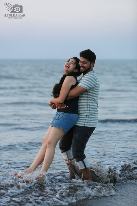 Preshoot Poses, Goa Beaches Photography, Outdoor Stills, Romance Poses, Beach Photography Couples, Saree Couple, Beaches Photography, Goa Beaches, Pre Wedding Photoshoot Beach