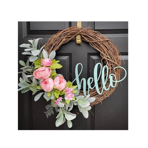 Couronne Diy, Diy Frühling, Peony Wreath, Spring Floral Wreath, Diy Spring Wreath, Lambs Ear Wreath, Door Wreaths Diy, Spring Door Wreaths, Peonies Wreath