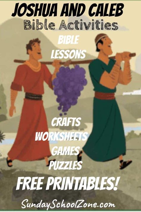 Joshua And Caleb Bible Craft Free Printable, 12 Spies Bible Lesson, Moses Sends 12 Spies Craft, Caleb And Joshua Craft For Kids, Joshua And Caleb Activity For Kids, Joshua And Caleb Craft Spies For Kids, Joshua And Caleb Bible Craft, Joshua Bible Crafts For Kids, 12 Spies In Canaan