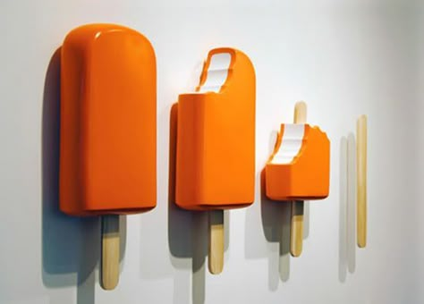 Popsicle Stick Art Orange Dreamsicle, Ice Cream Art, Ice Cream Day, Liquid Hand Soap, Tasty Treats, Popsicles, Food Art, The Wall, Sculpture Art