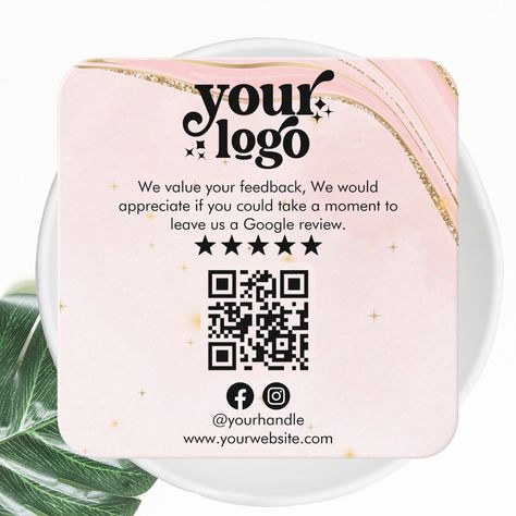 Google Review Card, Google Reviews Design Ideas, Pink Gold Marble, Boutique Restaurant, Salon Owner, Business Review, Google Review, Branding And Marketing, Brand Consistency