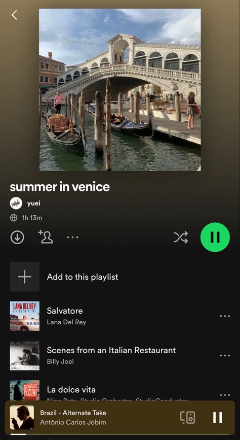 Italian Playlist, Italy Playlist, Summer In Venice, Playlists Ideas, Playlists Spotify, Travel Playlist, 2024 Music, Happy Songs, Romcom Movies