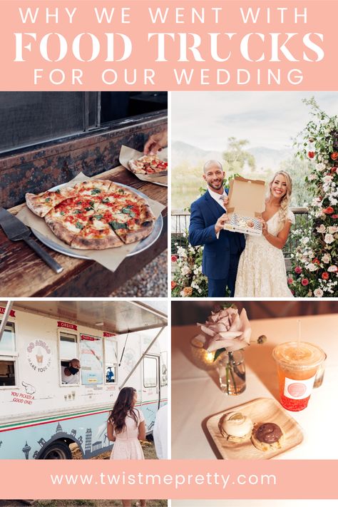 Relaxed Wedding Reception, Street Food Wedding, Wedding Food Truck Receptions, Country Wedding Foods, Food Truck Reception, Cheap Wedding Food, Wedding Food Truck, Backyard Wedding Food, Truck Wedding