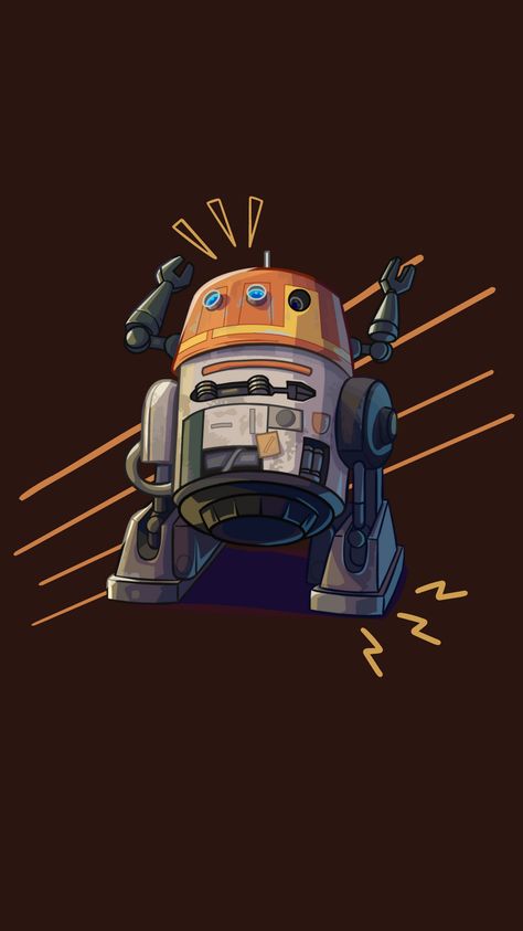 Star Wars Droid Wallpaper, Star Wars Chopper Art, Star Wars Droids Wallpaper, Starwars Rebels Wallpaper, Star Wars Rebels Wallpaper, Ezra Lightsaber, Chopper Star Wars, Bb8 Art, Rebels Chopper