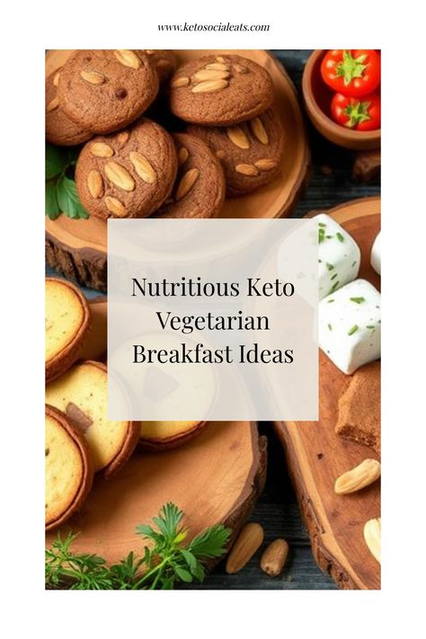 Nutritious keto breakfast with cookies, tomatoes, and cheese on wooden platters. Vegetarian Breakfast Ideas, Vegetarian Keto Recipes, Cauliflower Mac And Cheese, Filling Dinner, Low Carb Vegetables, High Protein Meals, Lifestyle Goals, Vegetarian Keto, Ketogenic Lifestyle