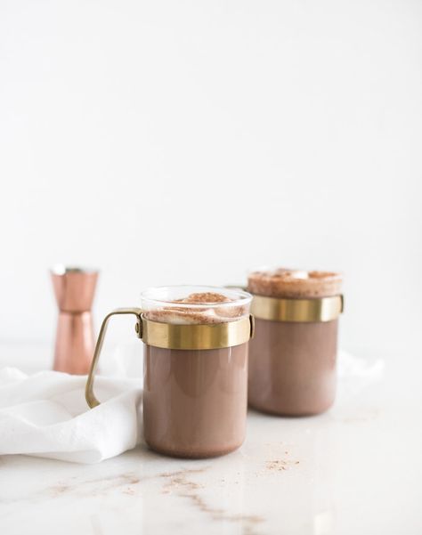 Tequila Spiked Mexican Hot Chocolate - Lively Table Spiked Mexican Hot Chocolate, Chocolate Tequila, Mexican Hot Chocolate Recipe, Homemade Dark Chocolate, Spiked Hot Chocolate, Chocolate Cocktails, Hot Cocktails, Hot Chocolate Drinks, Signature Cocktails