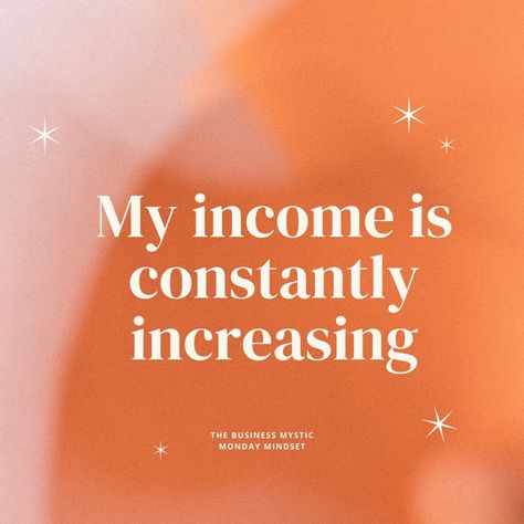 [Monday Mindset] My income is constantly increasing. 📈💸 Cash flow on fleek! It's so exciting to witness my income steadily climbing. This growth isn't just about numbers; it's a reflection of the effort I'm putting in and the value I'm bringing. It fuels a sense of security and freedom, allowing me to pursue more opportunities and dreams. This increase isn't by chance, though. It's a result of consistent work, learning, and adapting. Here's to keeping the momentum going and inspiring o... 20k Monthly Income, My Income Is Constantly Increasing, Monday Mindset, Increase Income, Cash Flow, Dream Life, 6 Months, Climbing, Vision Board