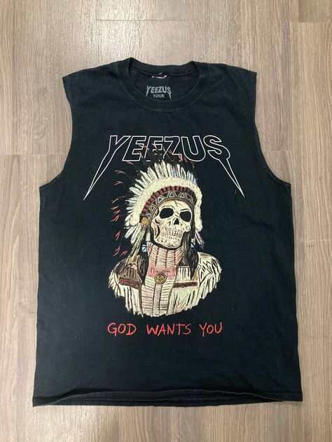 Kanye West Yeezus Tour Chief Skull Tank Top | Grailed Yeezus Merch, Yeezus Tour, Kanye West Yeezus, Skull Tank Top, Skull Tank, Men's Tops, Kanye West, Tank Top, Tank Tops