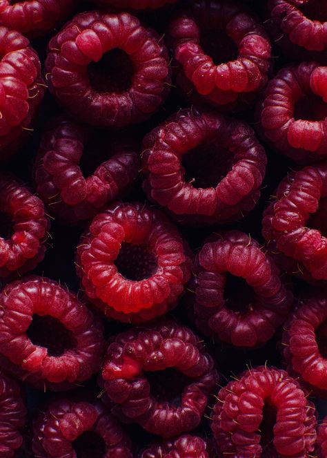 Raspberries - food art photography print Natural Forms Fruit, Natural Forms Aesthetic, Nature Texture Photography, Natural Form Photography, Food Close Up, Food Texture Photography, Beautiful Fruits Photography, Texture Photography Ideas, Raspberries Photography