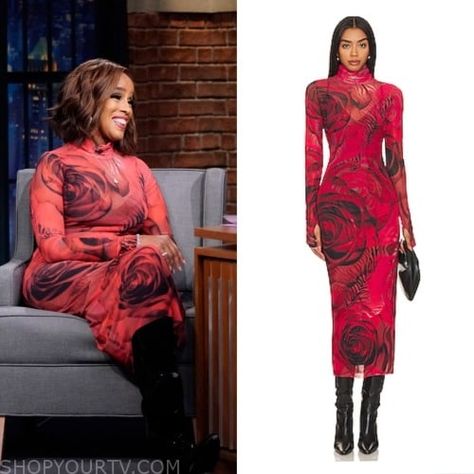 Late Night with Seth Meyers: November 2023 Gayle King’s Jacket Gayle King, Seth Meyers, Late Night, Fashion Looks, Tv, Clothes