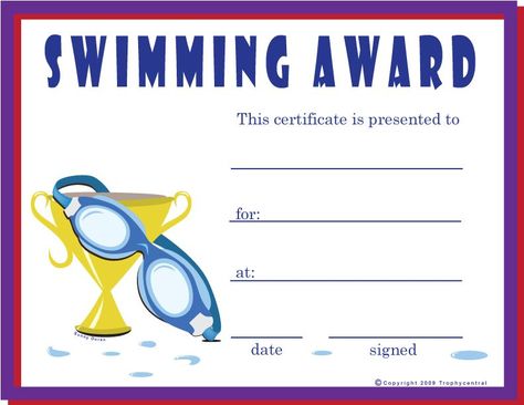 Swimming Certificate Templates Free (7) - TEMPLATES EXAMPLE | TEMPLATES EXAMPLE Swimming Certificate, Swimming Awards, Certificates Template, Blank Certificate Template, Plastic Playing Cards, Free Certificate Templates, Free Certificates, Awards Certificates Template, Printable Certificates