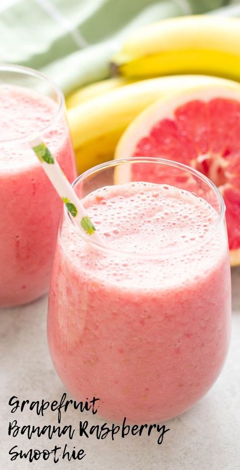 Grapefruit Smoothie, Grapefruit Recipes, Smoothie Easy, Dessert Smoothie, Smoothie Prep, Raspberry Smoothie, Pineapple Smoothie, Morning Smoothie, Exotic Food