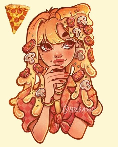 Daniela 🌸 on Instagram: "Pizza Girl! 🍕 Next food? 😊 . . . drawingsketch #illo #illustgram #illustrationart #artchallenge #artwork #procreate #procreateart #digitalpainting #conceptart" Kunstjournal Inspiration, Human Drawing, Cartoon Girl Drawing, Cute Kawaii Drawings, Arte Fantasy, Human Art, Cute Art Styles, Girls Cartoon Art, Kawaii Drawings