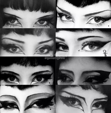 Casual Trad Goth Makeup, Goth Tips, Gothic Eyeliner Ideas, Gothic Eye Makeup, Trad Goth Makeup, Goth Eye Makeup, Dark Makeup Looks, Trad Goth, Alt Makeup