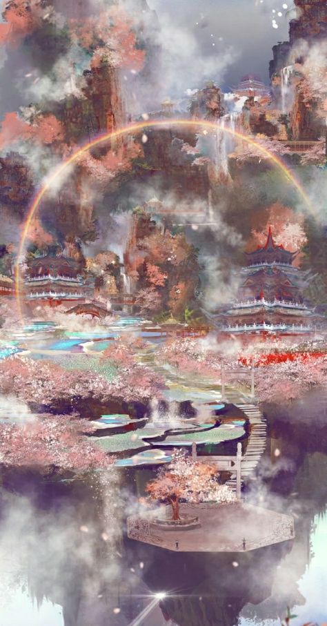 Author - Mo Xiang TongXiu Artist - STA Rember Nim (Ongoing) TRANS B… #romance #Romance #amreading #books #wattpad Heavenly Realm, Bilibili Comics, Ghost City, Heaven Official's Blessing, Floating City, Dream Fantasy, Heaven Art, Space Artwork, Fantasy Island