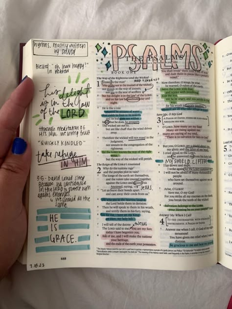 Psalm 1 Bible Journaling, Psalm Bible Journaling, Psalms Bible Study, Read Your Bible, Studying The Bible, Verse Mapping, Bible Study Ideas, Bible Topics, Inspire Bible