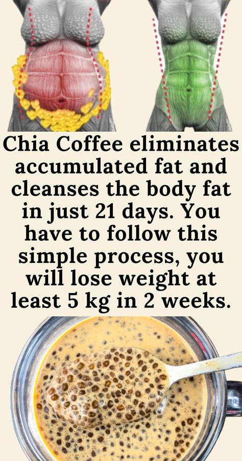 Chia Coffee, Lose Body Fat Fast, Losing Belly Fat Diet, Belly Fat Diet, Diet Vegetarian, Lose 50 Pounds, Lose Body Fat, Fat Fast, Diet And Nutrition