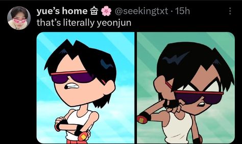 Literally Me Characters Icon Cartoon, Choi Hansol, Funny Kpop Memes, Kpop Entertainment, Homeless Children, Quick Jokes, Images Gif, Kpop Funny, Teen Titans