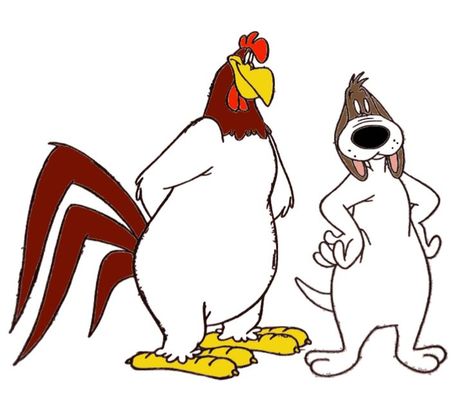 HAPPY 75th BIRTHDAYS to BARNYARD DAWG and FOGHORN LEGHORN!! 8/31/21 Born George P. Dog and Foghorn Leghorn, both Looney Tunes characters. Barnyard Dawg, n adult anthropomorphic basset hound, he is the archenemy of Foghorn Leghorn, a very large rooster with a Southern accent. Dawg was created by Robert McKimson, who also created Foghorn, and both originally voiced by Mel Blanc. Looney Tunes Rooster, Southern Accent, Happy 75th Birthday, Foghorn Leghorn, Southern Accents, Looney Tunes Characters, 75th Birthday, Bugs Bunny, Basset Hound