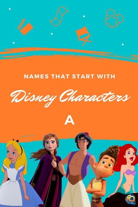 Ariel, Alberto, Aladdin, Anna, and Alice Disney characters that start with A Disney Abc Letters, Costumes That Start With The Letter A, Pixar Drawings, List Of Disney Characters, Disney Character Names, Disney And Pixar Characters, Alphabet Characters, Animated Movies Characters, All Disney Characters