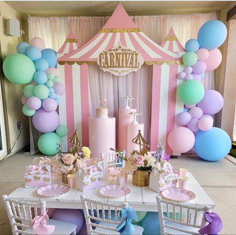 Circus Birthday Party Decorations, Carnival Birthday Theme, Carnival Baby Showers, Circus 1st Birthdays, Carousel Birthday Parties, Circus Birthday Party Theme, Carnival Birthday Party Theme, Carnival Birthday Party, Carousel Birthday