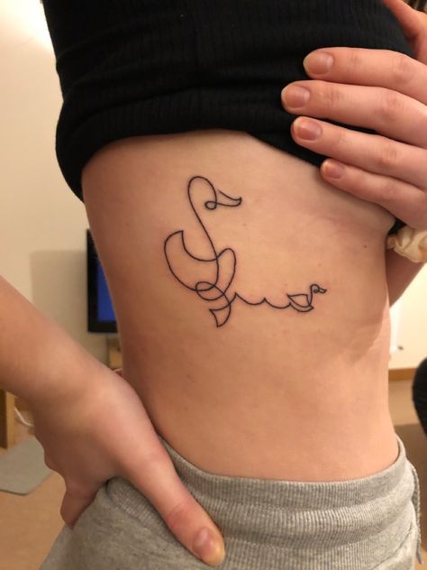 Abstract line ducks Abstract Duck Tattoo, Duckling Tattoos, Duck And Ducklings Tattoo, Little Duck Tattoo, Wrangler Camper, Holiday Tattoo, Goose Tattoo, Pekin Duck, Flash Tats