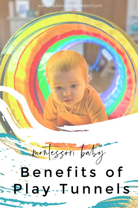 There are many sensory and movement benefits to adding a play tunnel to your Montessori home. Read about why this gross motor toy is perfect for your Montessori baby! Baby Tunnel, Montessori Baby Activities, Montessori Home, Preschool Gymnastics, Toddlers Activities, Gross Motor Activity, Play Tunnel, Family Child Care, Gross Motor Activities