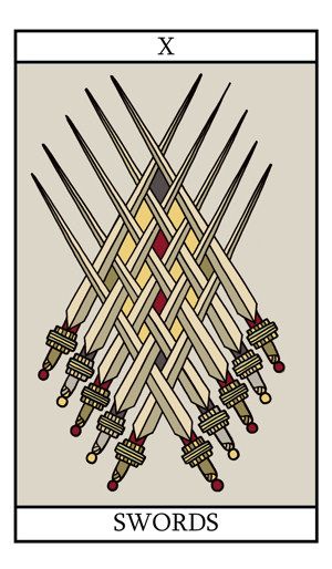 The Ten of Swords Ten Of Swords Tarot, 10 Of Swords, Suit Of Swords, Ten Of Swords, Swords Tattoo, Tarot Card Readings, Swords Tarot, The Major Arcana, Online Tarot