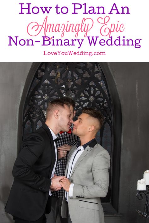 Nonbinary Wedding Ideas, Queer Wedding Ideas, Non Binary Wedding, Nonbinary Wedding, Brides Mate, Fox Wedding, Queer Weddings, Purple Wedding Dress, Gender Neutral Clothes