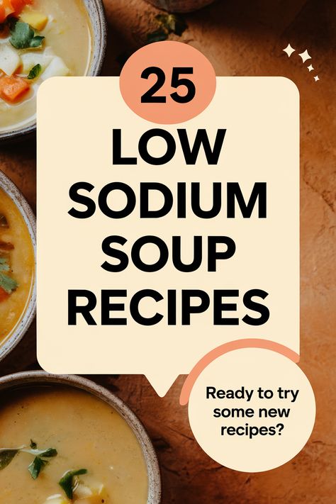 Looking for low sodium soup recipes that are both easy and delicious?  Look no further! This collection features 25 flavorful soups that are perfect for any occasion. From light vegetable broths to creamy tomato soups, there's something for everyone.  Discover how easy it is to enjoy healthy low sodium soups. Low Sodium Soup Recipes, Tomato Soups, Yellow Squash Soup, Low Sodium Soup, Soup Recipes Easy, Mushroom Barley Soup, Tomato Bisque, Creamy Tomato Soup, Tomato Basil Soup