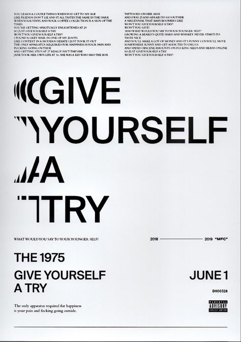 Fangirl Posters, Lyric Typography, The 1975 Wallpaper, The 1975 Poster, 1975 Poster, Lyrics Typography, Handwritten Type, Online Relationship, Portland Timbers