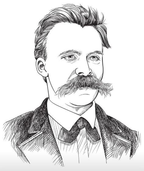 Friedrich Nietzsche °◇° artist unknown 1900 Portrait, Turkey Hand Drawing, فريدريك نيتشه, Greatest Quotes, Terence Mckenna, Instagram Thoughts, Richard Feynman, Line Art Illustration, Famous Logos