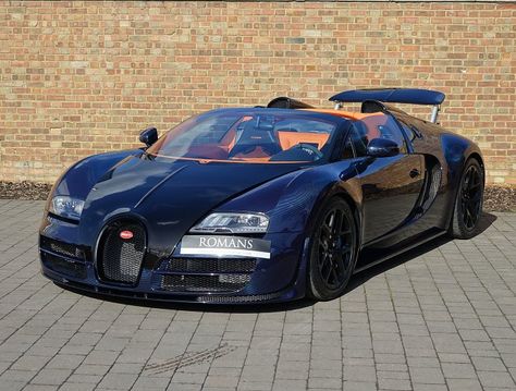 Blue Carbon Bugatti Veyron GS Vitesse for Sale at £2,395,000 - GTspirit Bugatti Veyron Grand Sport Vitesse, Bugatti Veyron Super Sport, Tokyo Drift Cars, Aesthetic Cool, Car Organization, Aesthetic Car, Car Decorations, Exclusive Cars, Car Organizer