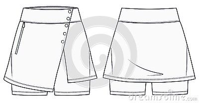 Girls Sport Skirt Fashion Flat Drawing Template. Sports Wear Fashion Design Set Stock Vector - Illustration of lounge, jersey: 242120926 Sports Wear Womens Casual, Fashion Flat Drawing, Jersey Pattern Design, Sports Wear Fashion Illustration, Smart Casual Shorts, Athleisure Skirt, Mechanical Drawing, Fashion Sketch Template, Sport Skirt