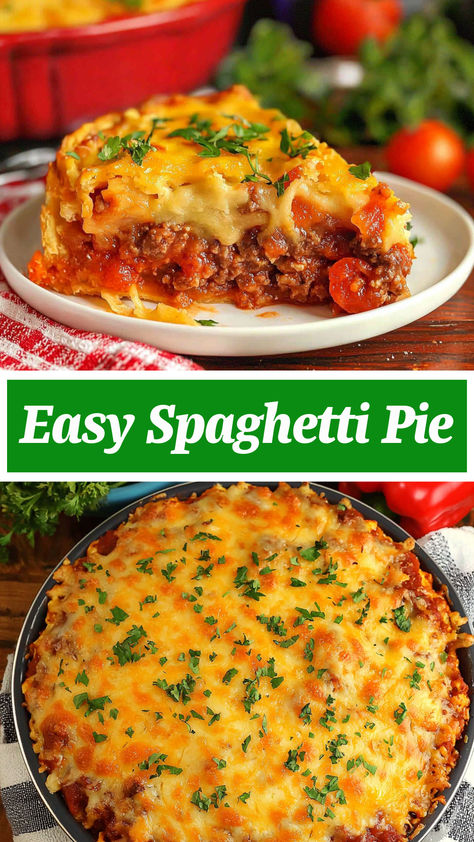 There’s something magical about taking a dish as comforting as spaghetti and giving it a bold, new twist. My love affair with spaghetti pie began in my grandmother’s kitchen, where dinner meant more than just food—it meant love, laughter, and togetherness. Spaghetti Pie Recipe Easy, Spaghetti Pie Recipe, Spaghetti Pie Recipes, Spaghetti Pie, Easy Spaghetti, Ground Beef Casserole, Pasta Dinners, Beef Casserole, Pie Recipe