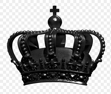 Crown Png Aesthetic, Black Crown Aesthetic, Black Crown King, King And King, Aesthetic Crown, Crown Background, Sticker Transparent Background, Crown Png, Black Tiara