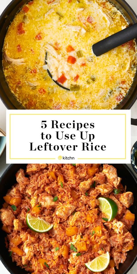 Chicken Rice Leftover Recipes, Extra Rice Recipes, Leftover Rice Dinner, Chicken And Rice Leftover Recipes, Uses For Leftover Cooked Rice, Recipes That Use Rice, Leftover Rice Soup Recipes, Leftover Rice Soup, Soup With Leftover Rice