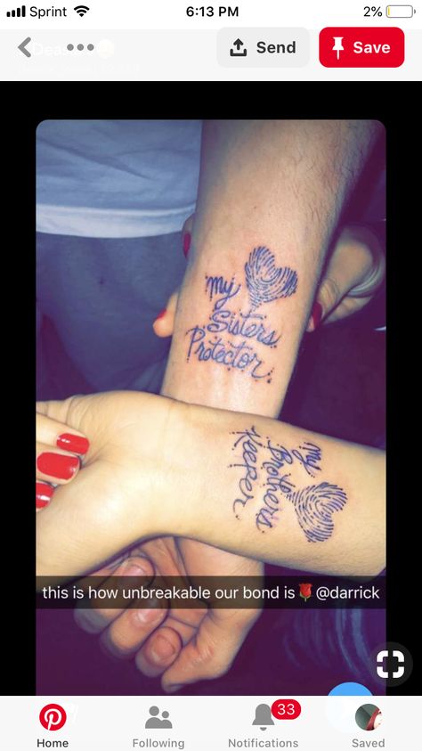 Matching Tattoos For Siblings, Brother Sister Tattoo, Brother Tattoos, Matching Sister Tattoos, Female Tattoos, Snakebites, Sibling Tattoos, Men Tattoos, Love Tattoo