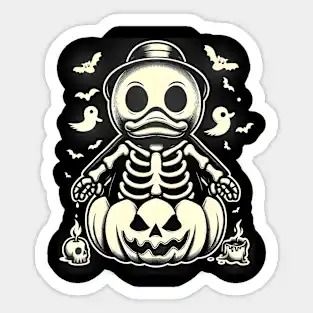 Spooky Rubber Duck Halloween Scary Duck Skeleton - Scary Duck Skeleton - Mug | TeePublic Duck Skull, Nightmare Before Christmas Duck, Creepy Duck Drawing, Rubber Duck Skeleton, Rubber Duck Tumbler, Rubber Duck, Scary Halloween, Skeleton, Halloween