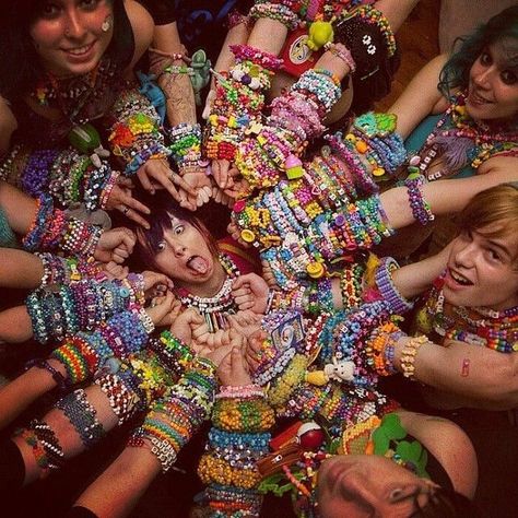 2000s Rave Outfits, Kandi Raver Outfits, Raver Aesthetic, Rave Beads, Candy Raver, Rave Core, 1990s Rave, Kandi Kids, Everybody Always