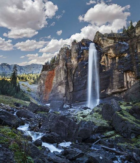 Colorado Places To Visit, Pueblo Colorado, Road Trip To Colorado, Explore Colorado, Telluride Colorado, Bridal Veil Falls, Colorado Adventures, Colorado Vacation, Waterfall Hikes