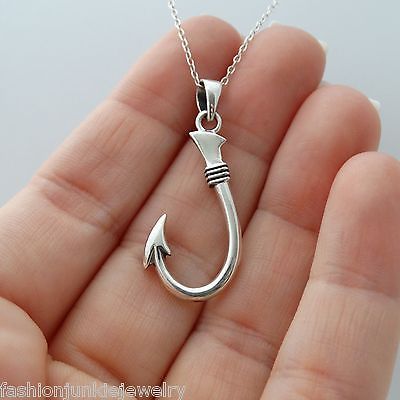 Fish Hook Necklace - 925 Sterling Silver - Fishing Fishermen Pendant Catch NEW https://t.co/hRPjO9eR57 https://t.co/N5R34OrHHA Fish Hook Necklace, Hook Necklace, Nautical Jewelry, Silver Snake Chain, James Avery, Fish Hook, Snake Chain, Cable Chain, Sterling Silver Chains