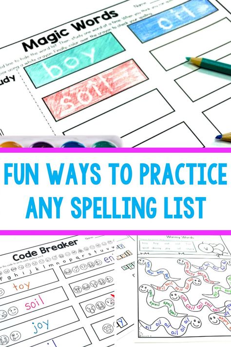 Best Way To Practice Spelling Words, Creative Ways To Practice Spelling Words, Interactive Spelling Activities, Spelling List Activities, Fun Spelling Word Practice, Spelling Practice Activities Free, Hands On Spelling Activities, Fun Ways To Practice Spelling Words, Spelling Word Practice Ideas