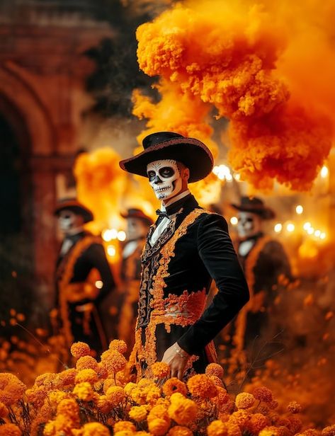 Catrin Costume Men, Dia De Los Muertos Makeup Ideas For Men, Catrin Aesthetic, Mexican Skeleton Makeup, Mexican Katrina, Catrina Costume, Dance Makeup, Relief Printmaking, Painted Face